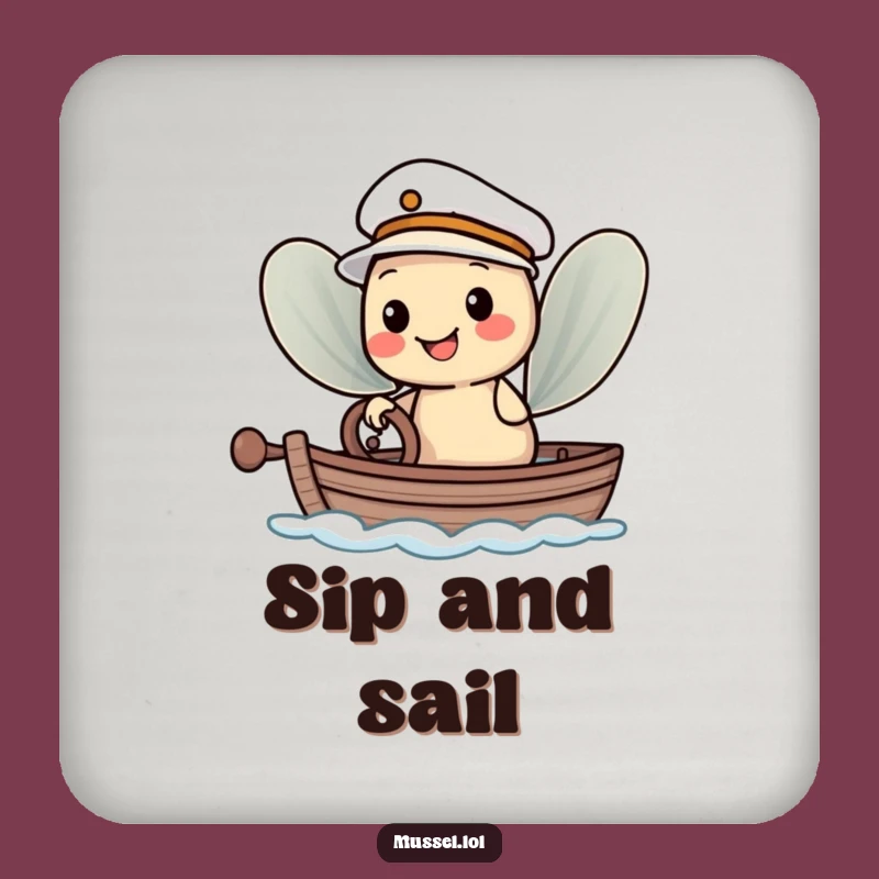 Funny Sailor Mussel Coaster: Nautical Humor to Protect Surfaces