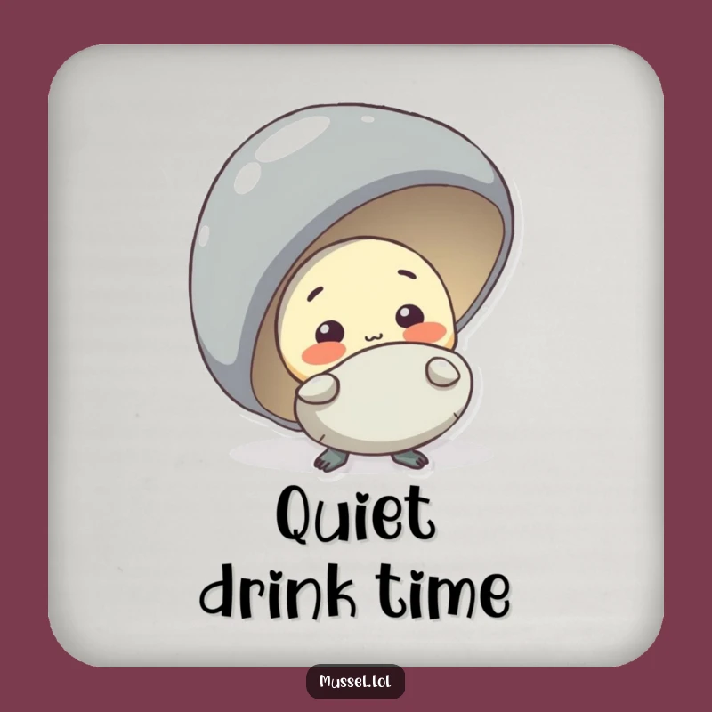 Funny Shy Mussel Coaster: Protect Surfaces with Charm