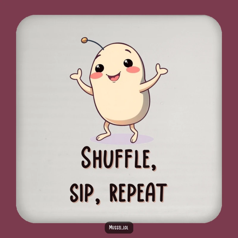 Funny Dancing Mussel Drink Coaster - Protect Surfaces with Funky Moves