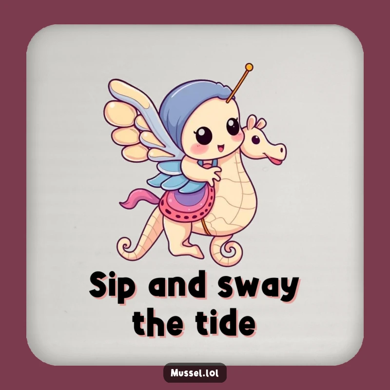 Funny Mussel Seahorse Carousel Coaster: Protect Surfaces with Charm