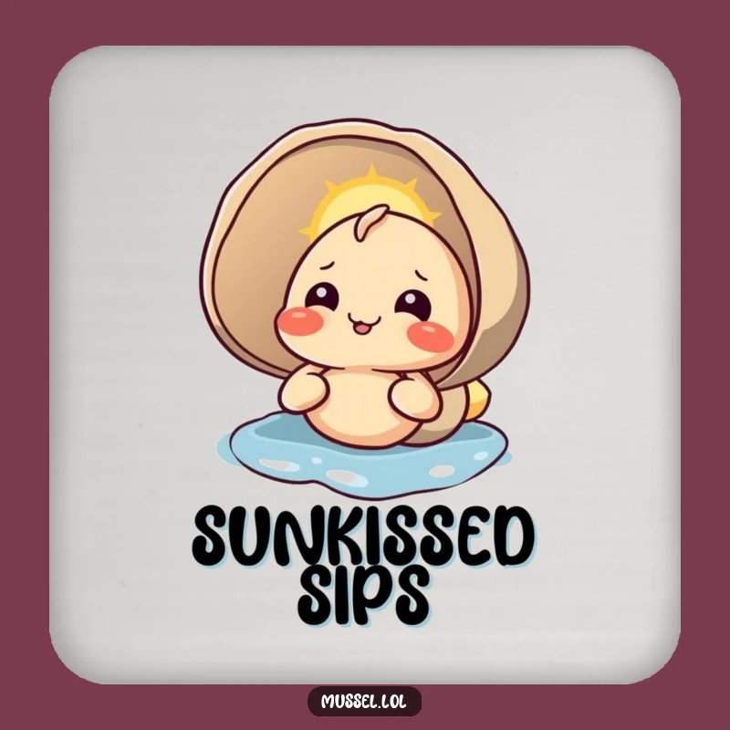Funny Mussel Coaster: Sunbathing Shell Protection