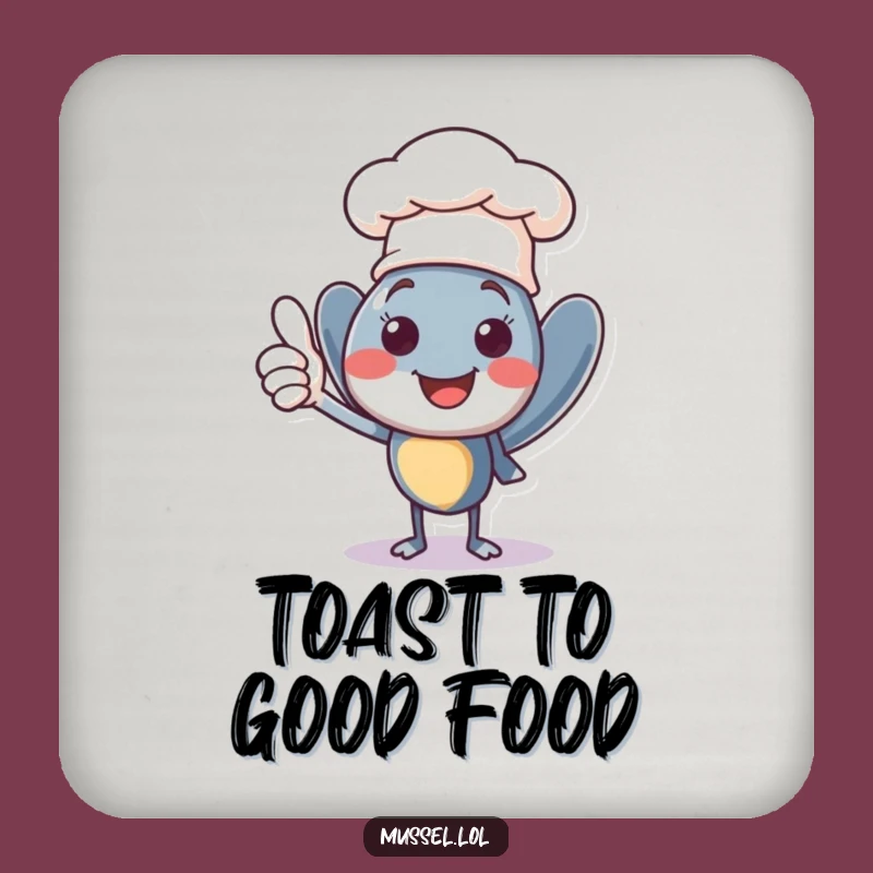 Funny Chef Mussel Coasters: Protect Surfaces with Culinary Approval Gift