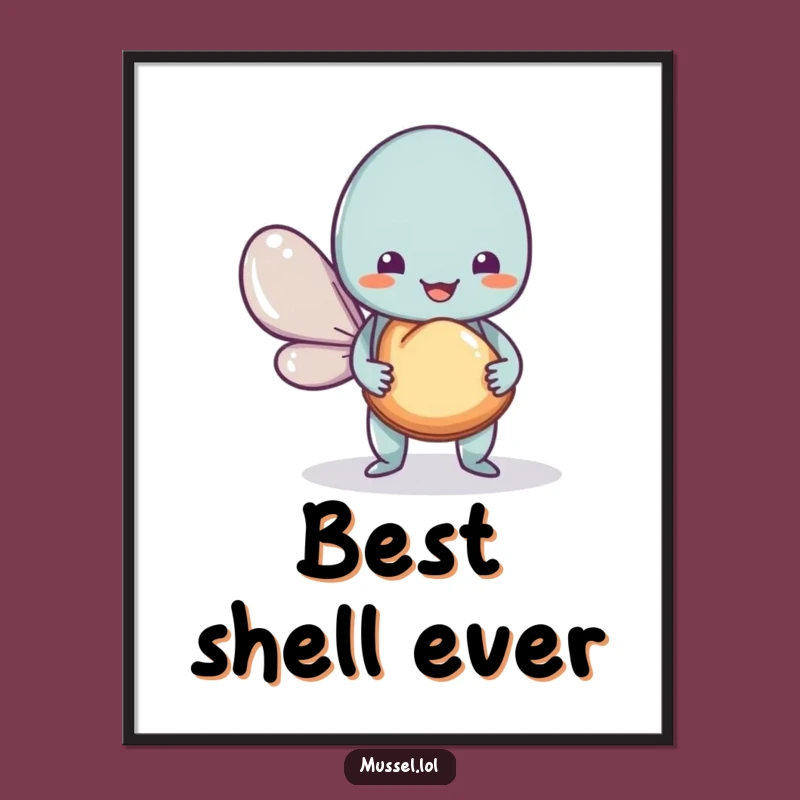 Funny Mussel Friendship Poster: Adorable Art for a Hilarious and Charming Space