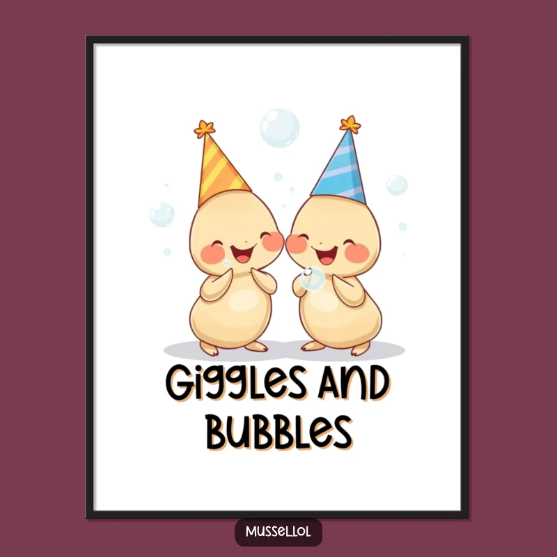 Funny Mussel Party Poster - Shell-ebrate with Giggles & Bubbles!