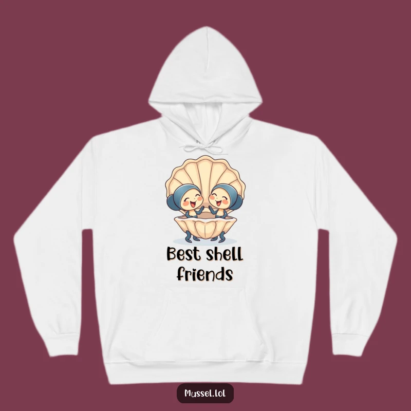 Funny Mussel Friends Hoodie: Cozy Companionship Humor for Warm Hugs