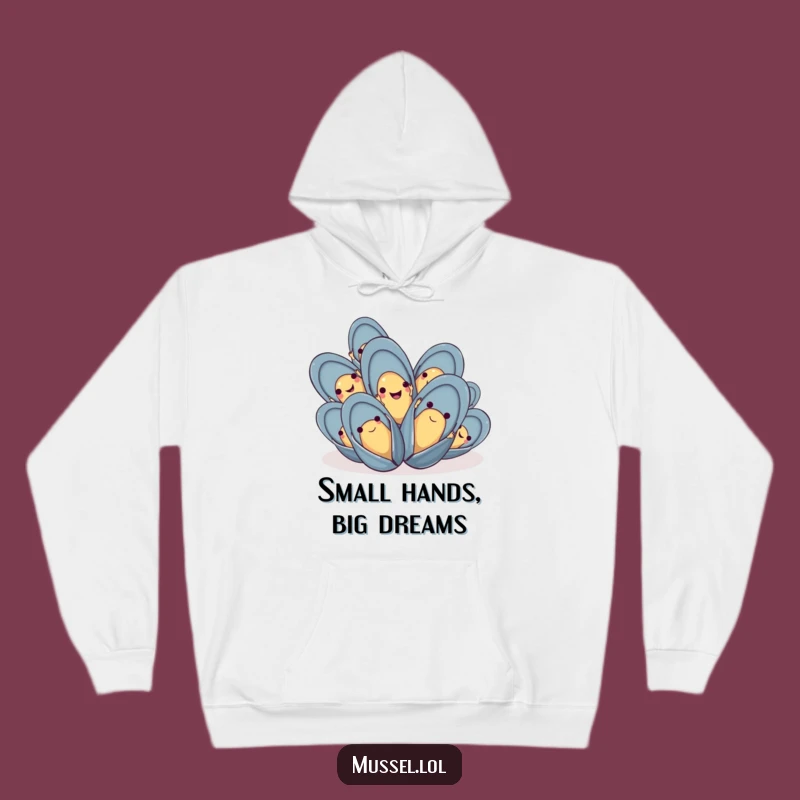 Funny Waving Mussels Hoodie: Cozy & Cheerful Shell-fie Comfort Gift