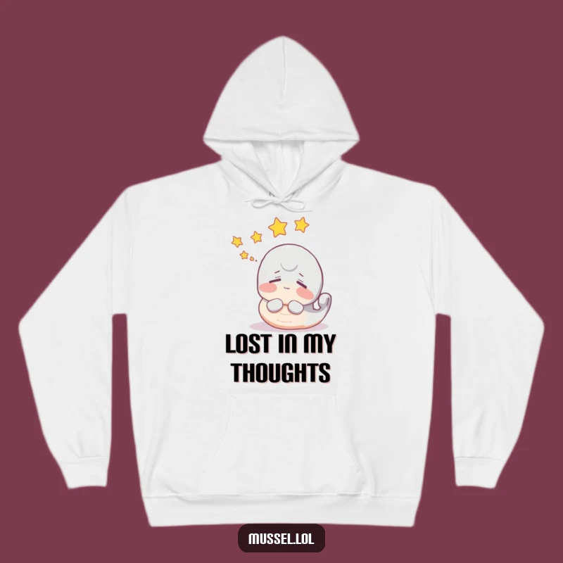 Cozy Funny Dreaming Mussel Hoodie - Celestial & Funny Gift Wear
