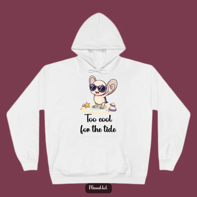 Funny Summer Mussel Hoodie: Cool Beach Character Comfort, Perfect Gift