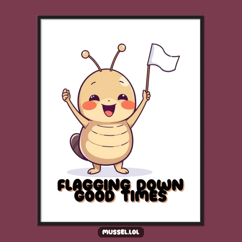 Celebratory Free Printable Wall Art: Joyful Mussel Flag Art Downloadable Decor