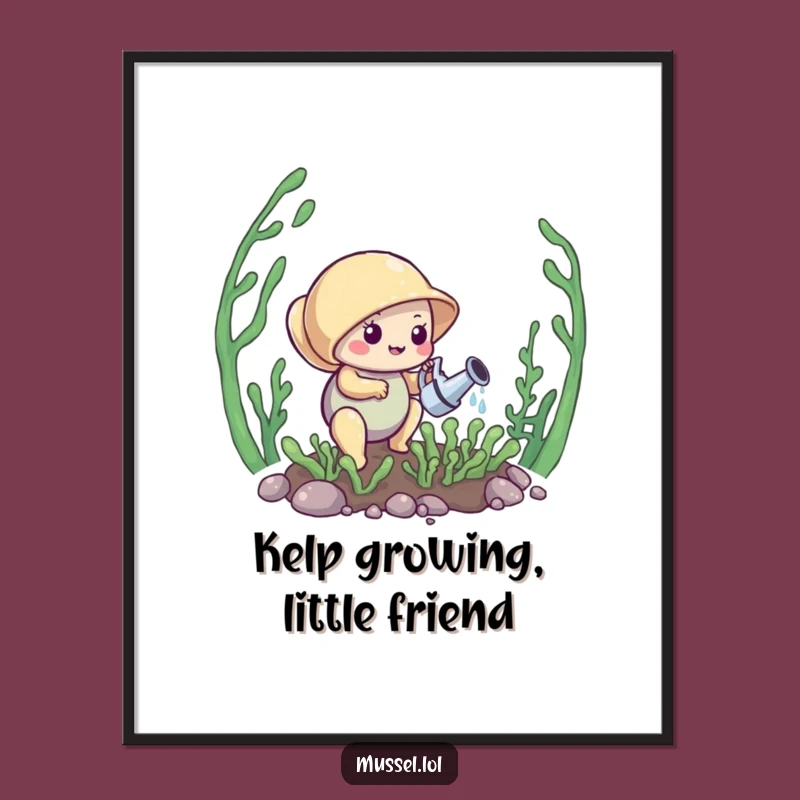 Funny Free Printable Wall Art: Mussel Gardener, Tiny Kelp Garden Downloadable Decor