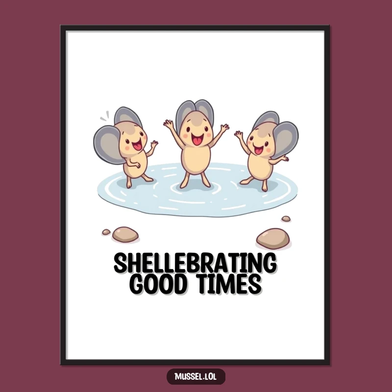 Funny Free Printable Wall Art: Mussels Synchronized Dance Downloadable Decor