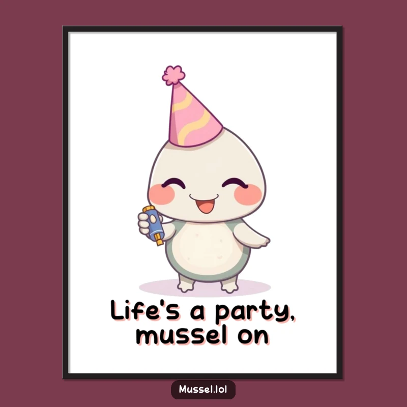 Funny Free Printable Mussel Party Wall Art - Downloadable Quirky Home Decor!