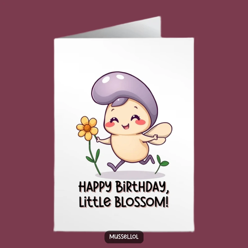 Free Printable Funny Birthday Card: Tiny Legged Mussel for Joyful Downloadable Gift