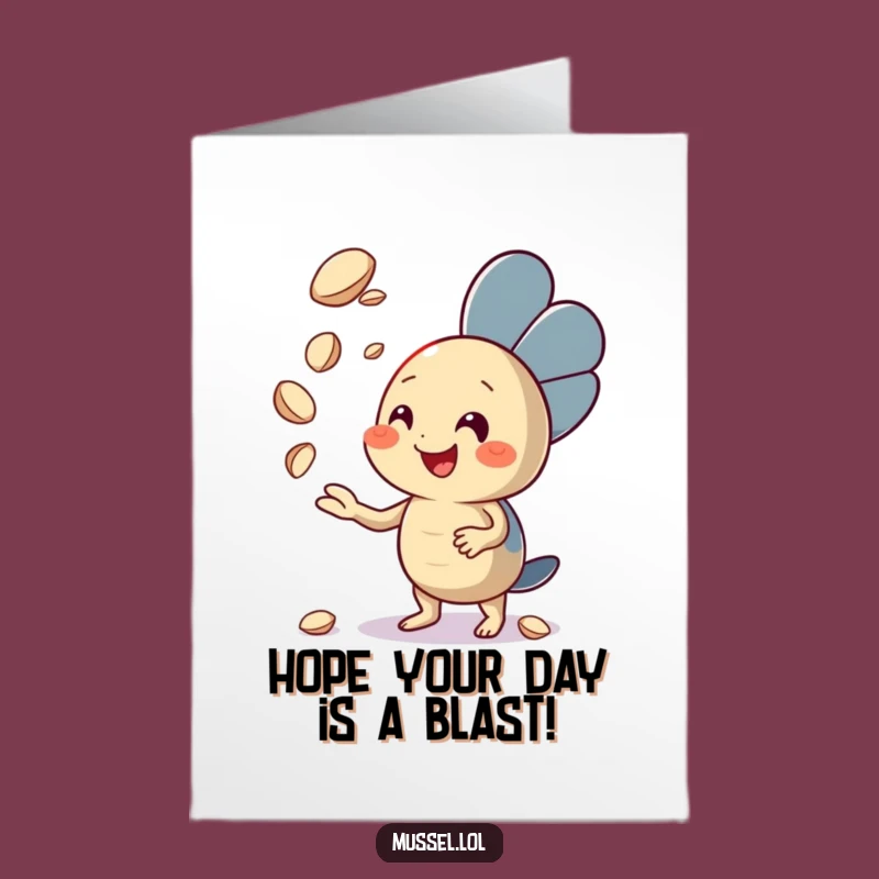 Juggling Joy! Free Printable Mussel Birthday Card - Downloadable Fun!