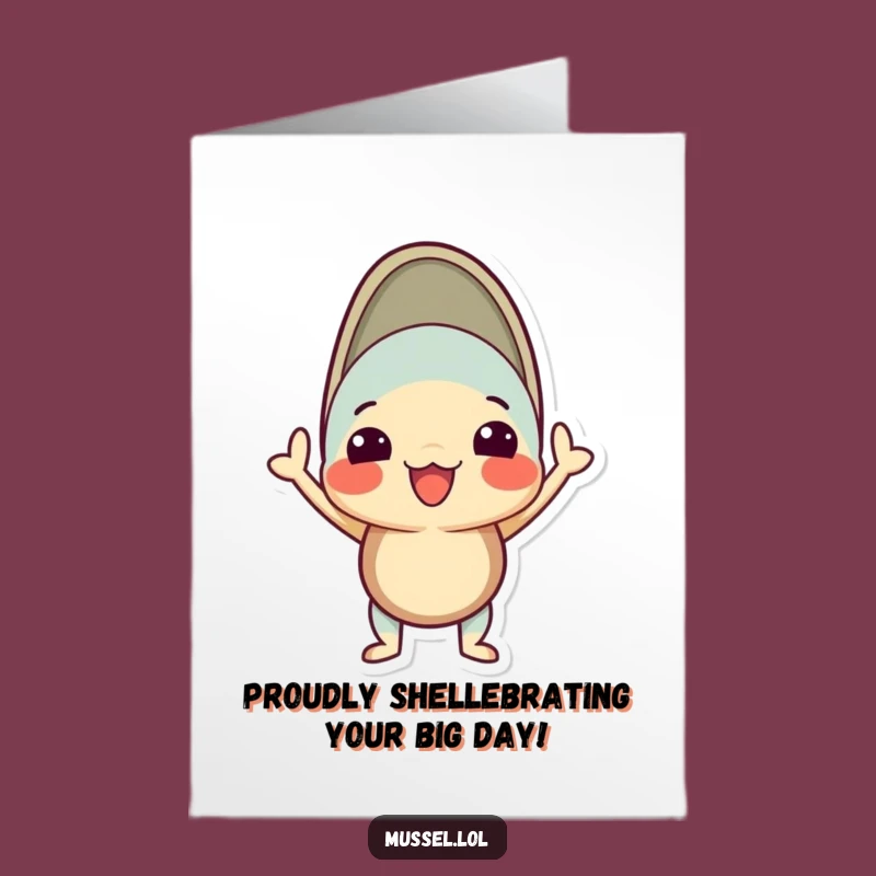 Free Printable Birthday Card: Proud Mussel Pose, Downloadable Fun for a Special Day