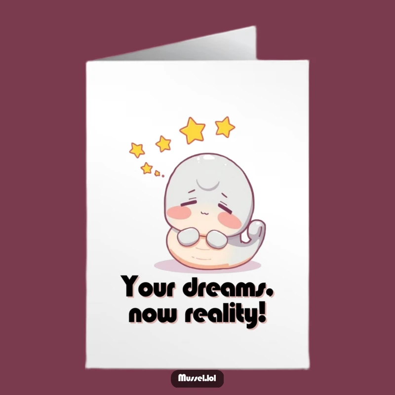 Free Printable Congrats Card: Dreamy Mussel Stars Funny Downloadable