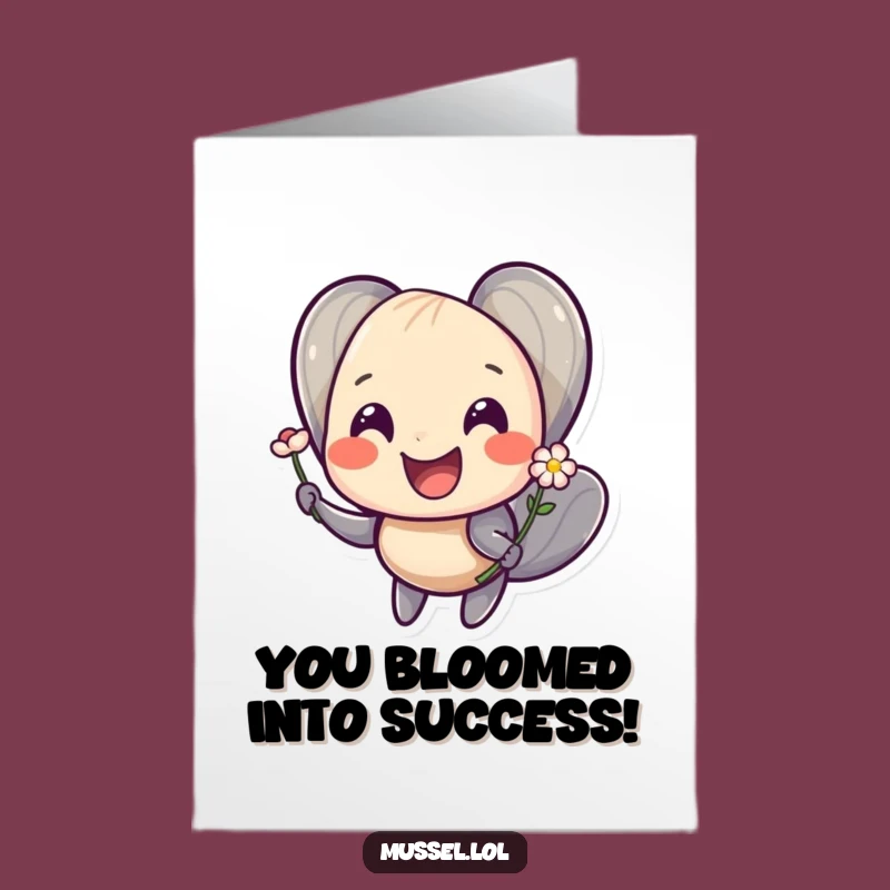 Free Printable Mussel Flower Congrats Card - Funny Downloadable Gift!