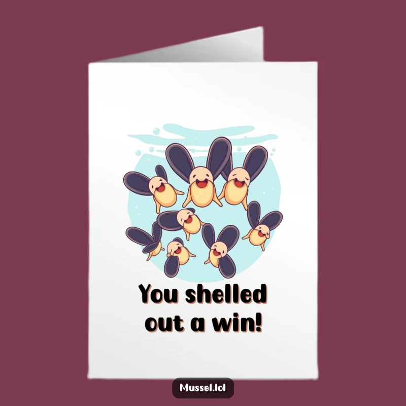 Free Printable Mussel Swim Congrats Card - Funny Downloadable Gift!