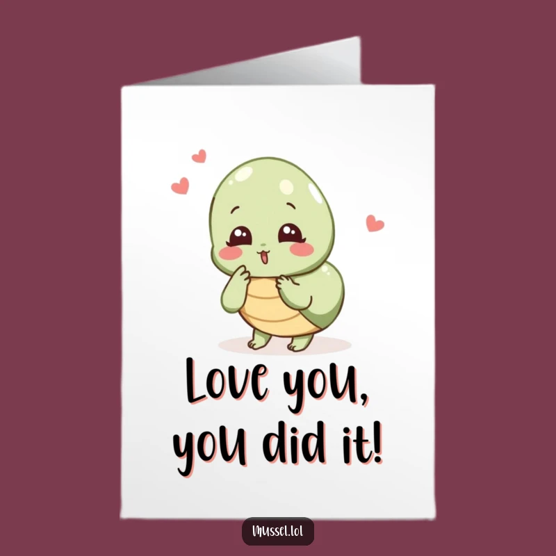 Free Printable Congrats Card: Mussel Kiss Goodbye to Limits, Downloadable