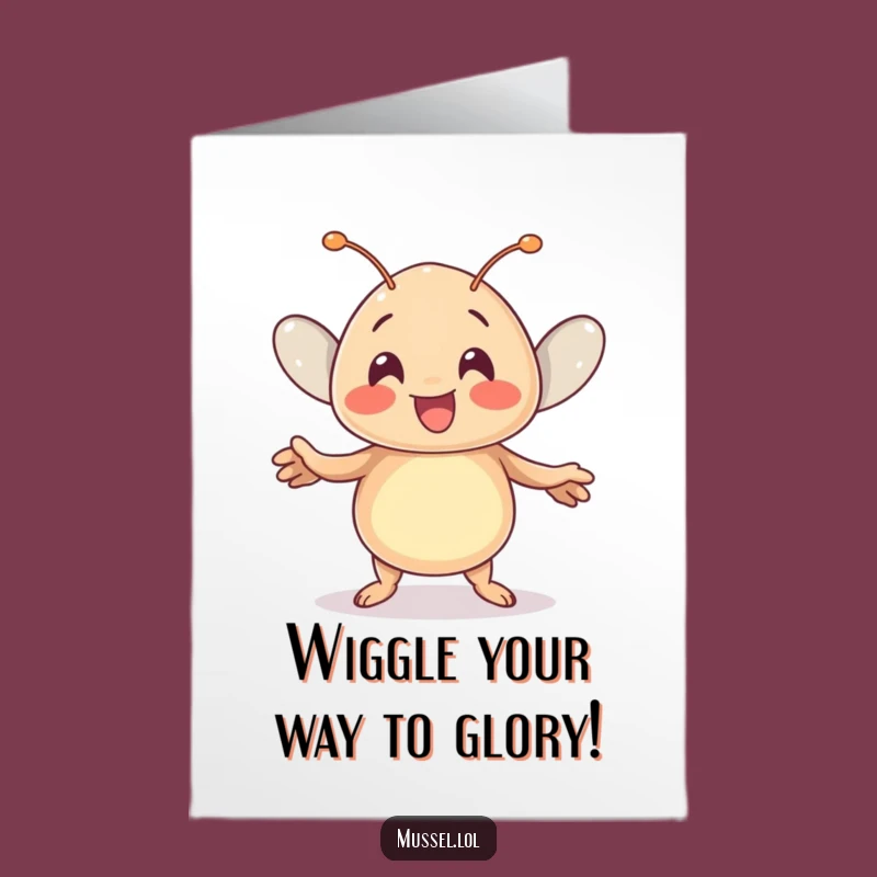 Free Printable Congrats Card: Mussel Wiggle Celebration - Funny Downloadable Gift