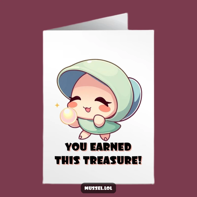 Free Printable Congrats Card: Witty Mussel Offers Pearl For Success