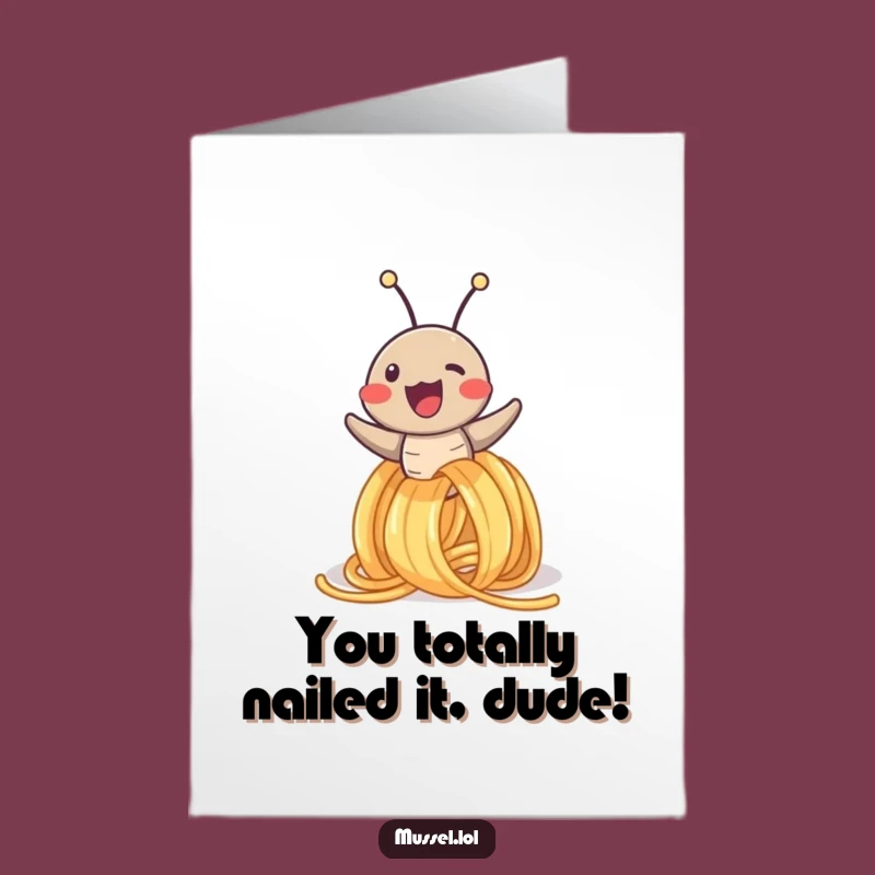 Free Printable Congrats Card: Mussel's Spaghetti Slide Celebration