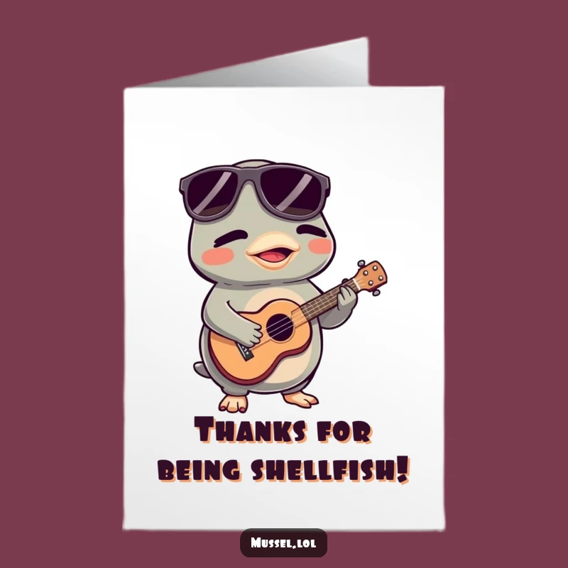 Free Printable Thank You Card: Mussel's Musical Gratitude!