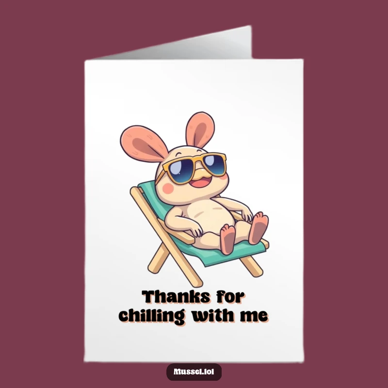 Thanks for the Chill Vibes! Free Printable Mussel Card - Downloadable Gratitude!