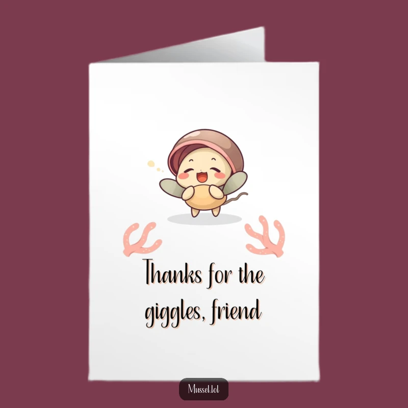 Free Printable Giggling Mussel Thank You Card - Fun Ocean Gratitude