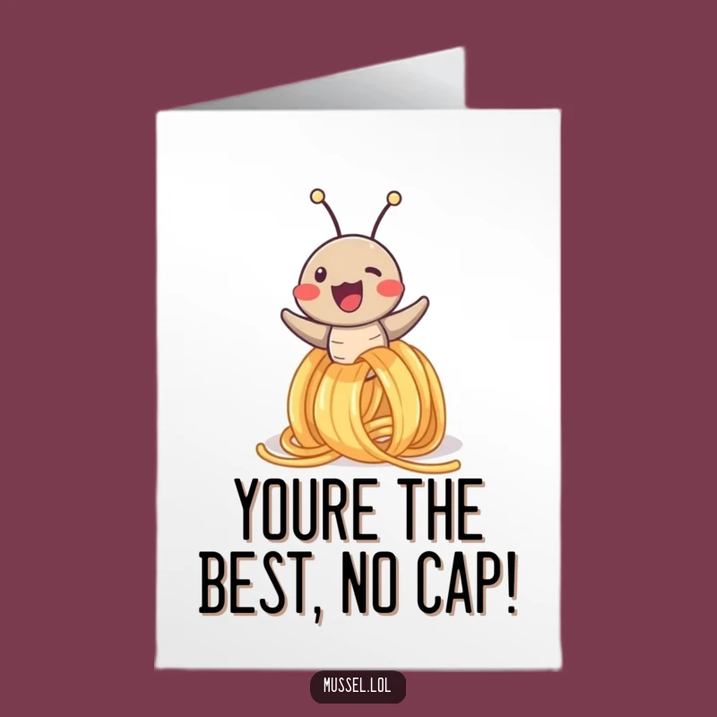 Free Printable Thank You Card: Mussel's Slippery Spaghetti Gratitude