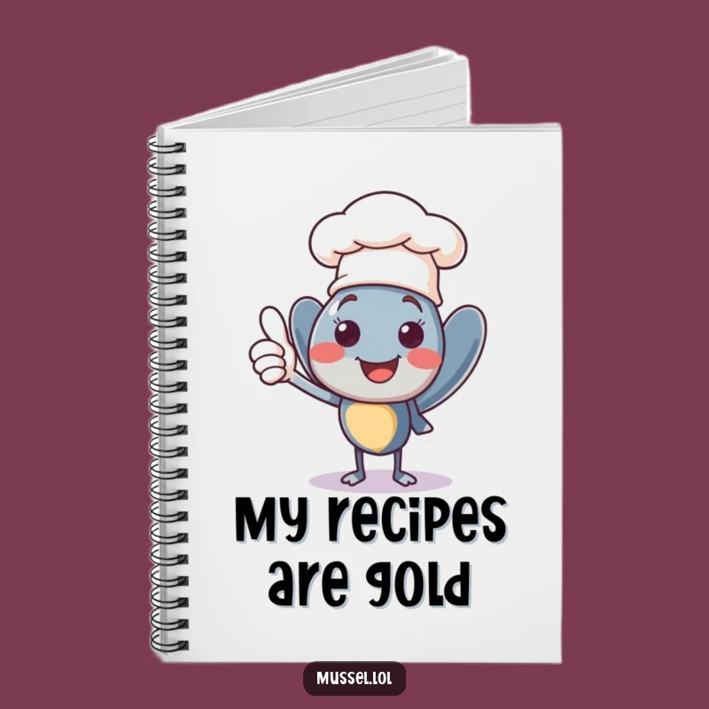 Funny Chef Mussel Notebook: Jot Down Recipes with Culinary Character Gift