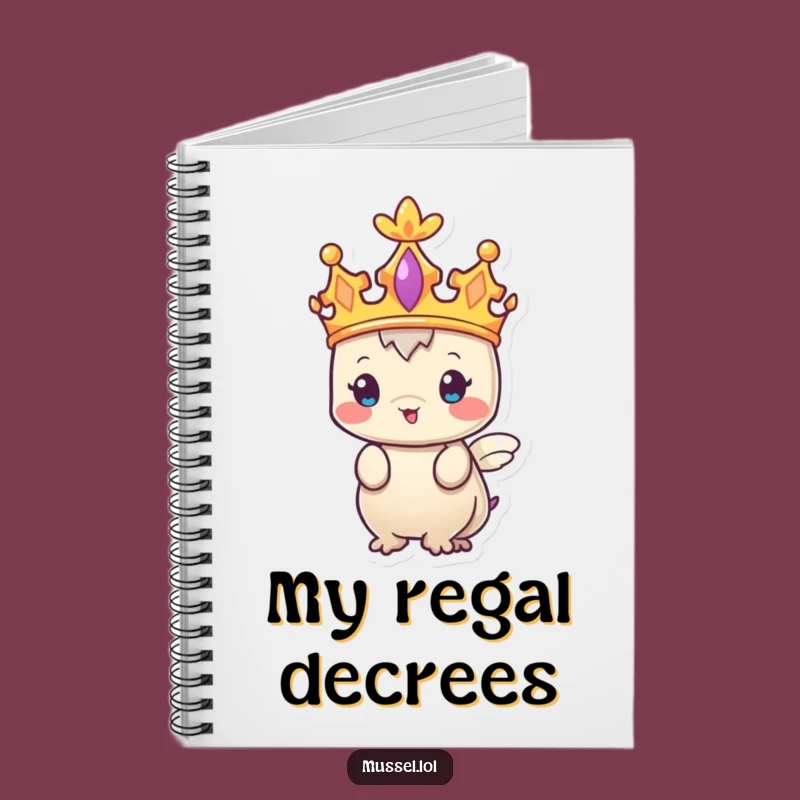 Funny Regal Mussel Notebook - Jot Down Royal Thoughts with Humor