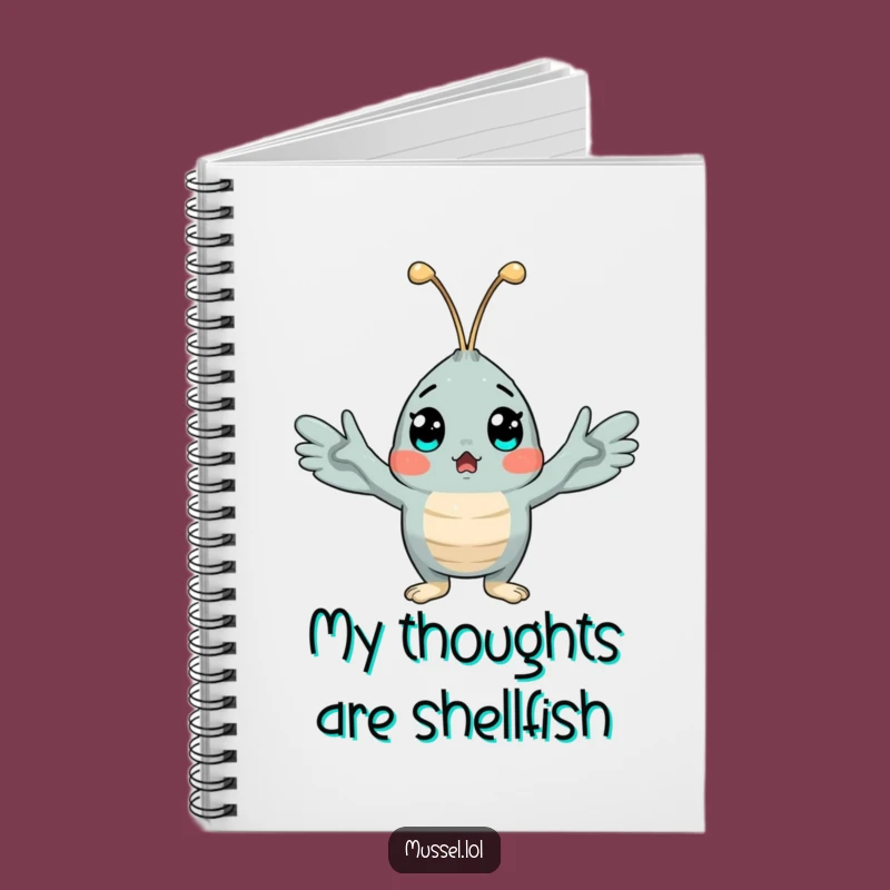Funny Surprised Mussel Notebook: Jot Down Your Thoughts with This Hilarious Shellfish Journal