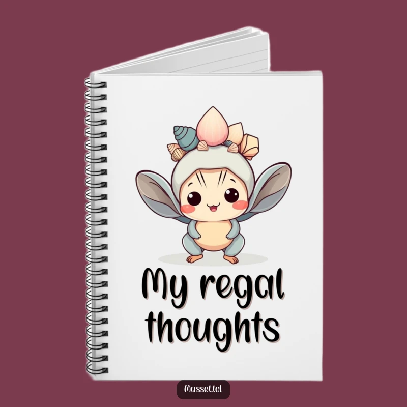 Funny Kawaii Mussel Crown Notebook For Jotting Down Royal Decrees