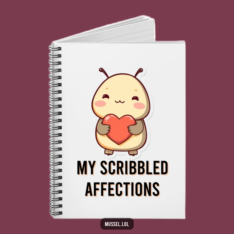 Funny Shy Mussel Heart Notebook - Write Your Love Notes!
