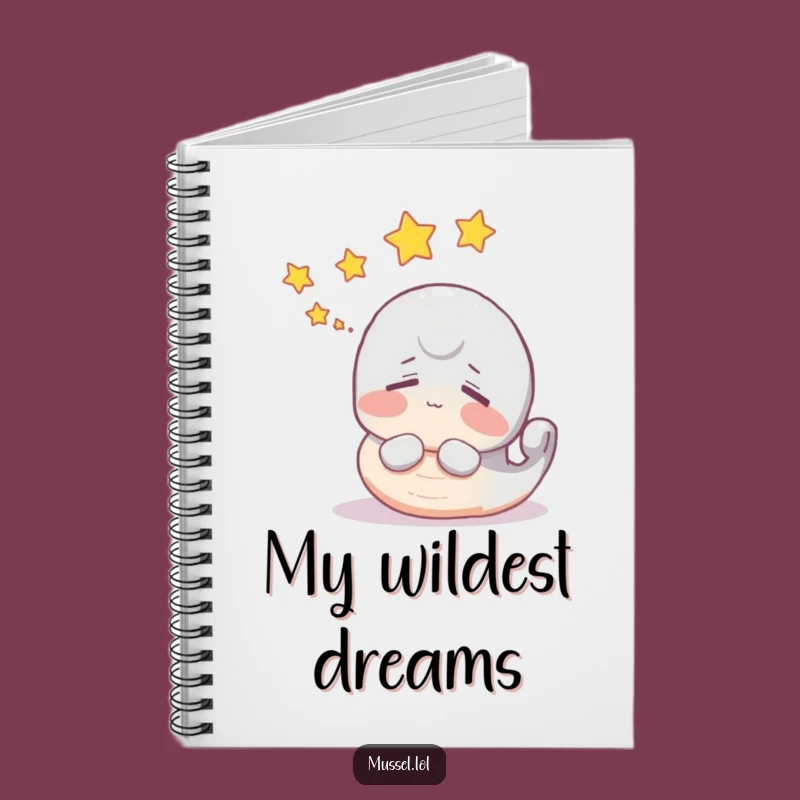 Funny Dreaming Mussel Notebook - Celestial Journal Funny Gift