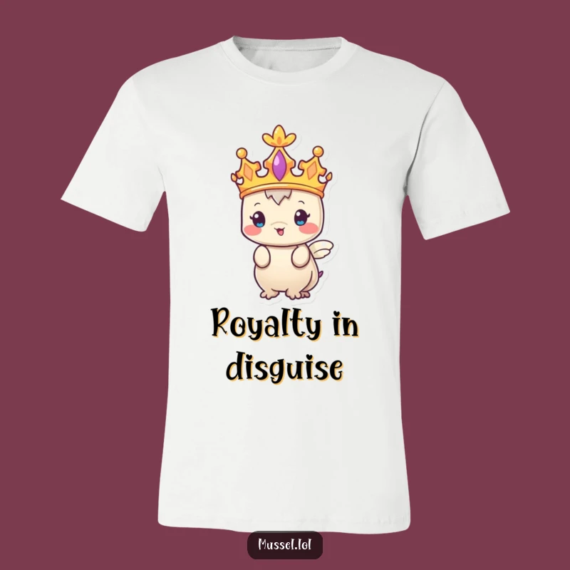Funny Regal Mussel Crown T-Shirt - Wear Your Royal Humor in Style