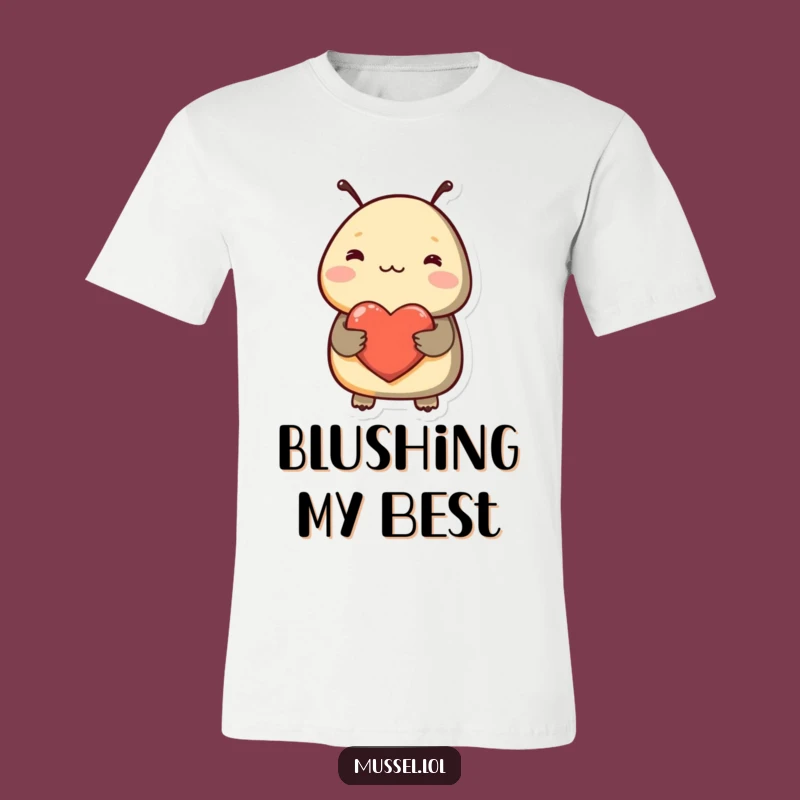 Funny Shy Mussel Heart T-Shirt - Wear Your Blushing Affection!