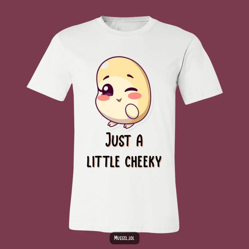 Funny Winking Mussel T-Shirt: Cheeky Character, Playful Wink, Humorous Tee