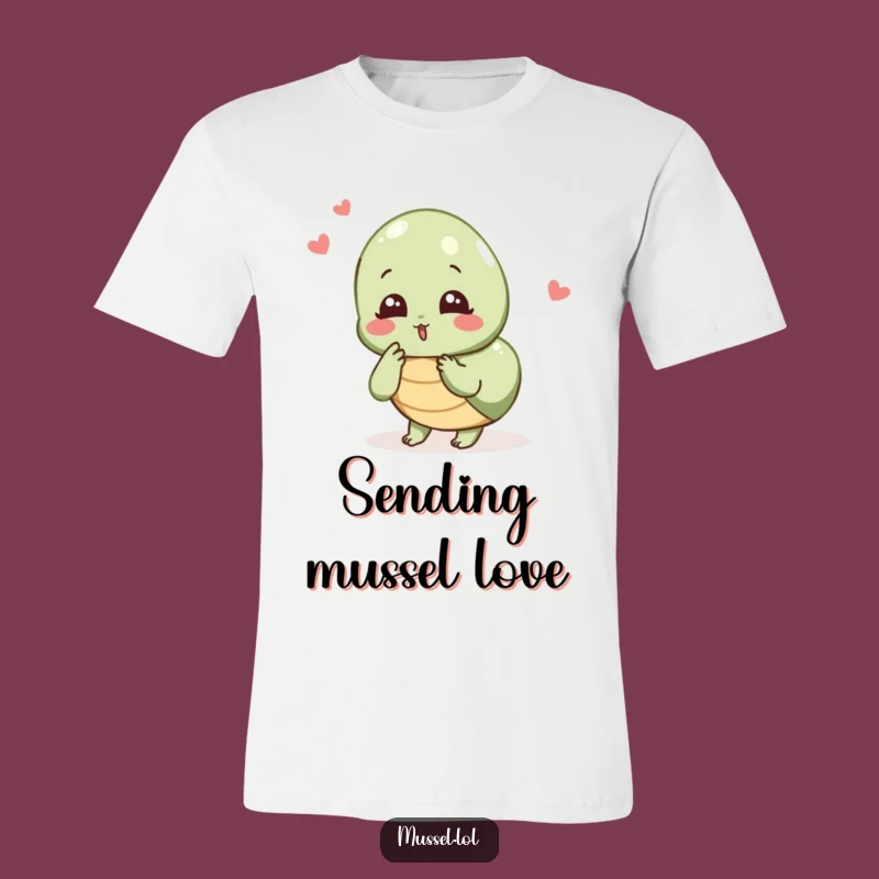 Funny Mussel Sweetheart T-Shirt: Blowing Kiss, Adorable Humorous Gift