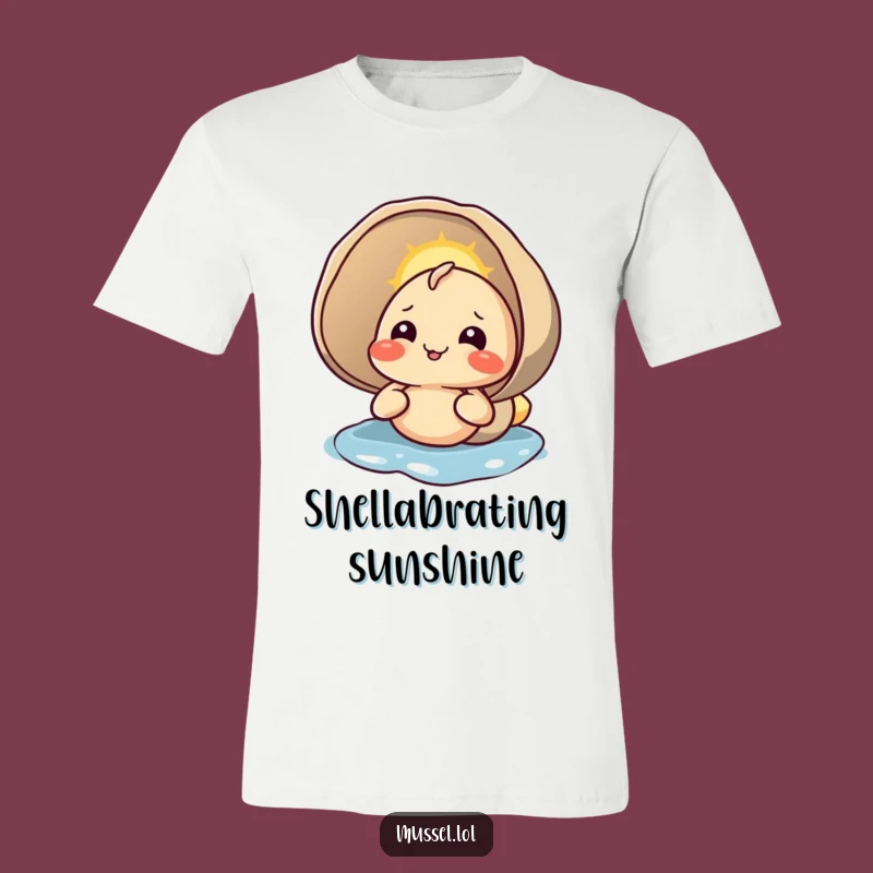 Funny Mussel Sunbathing T-Shirt: Relaxing Shell Tee
