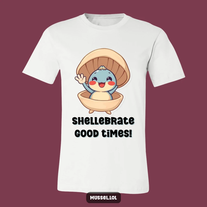 Funny Smiling Mussel T-Shirt: Wear Your Happy Vibes Loudly!