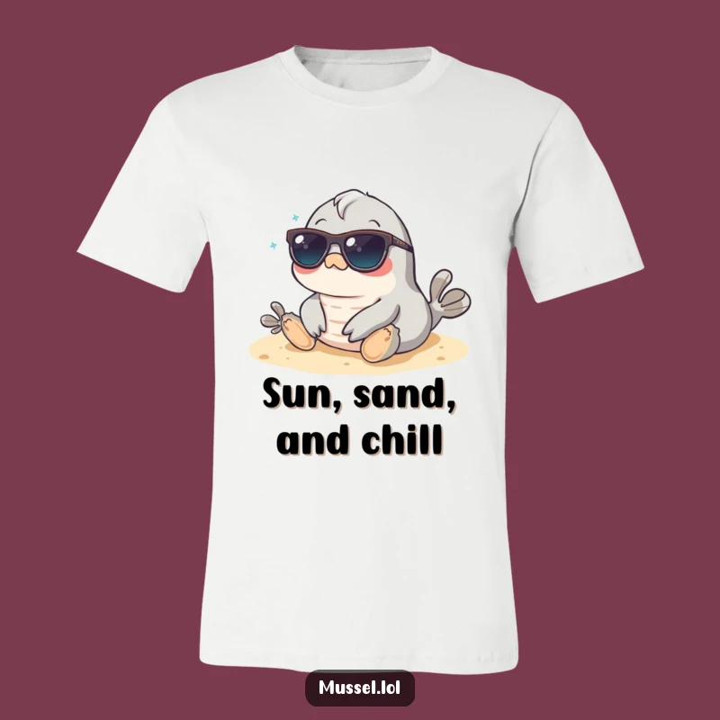 Funny Mussel Beach Sunglasses T-Shirt: Cool Vibes for Sunny Days