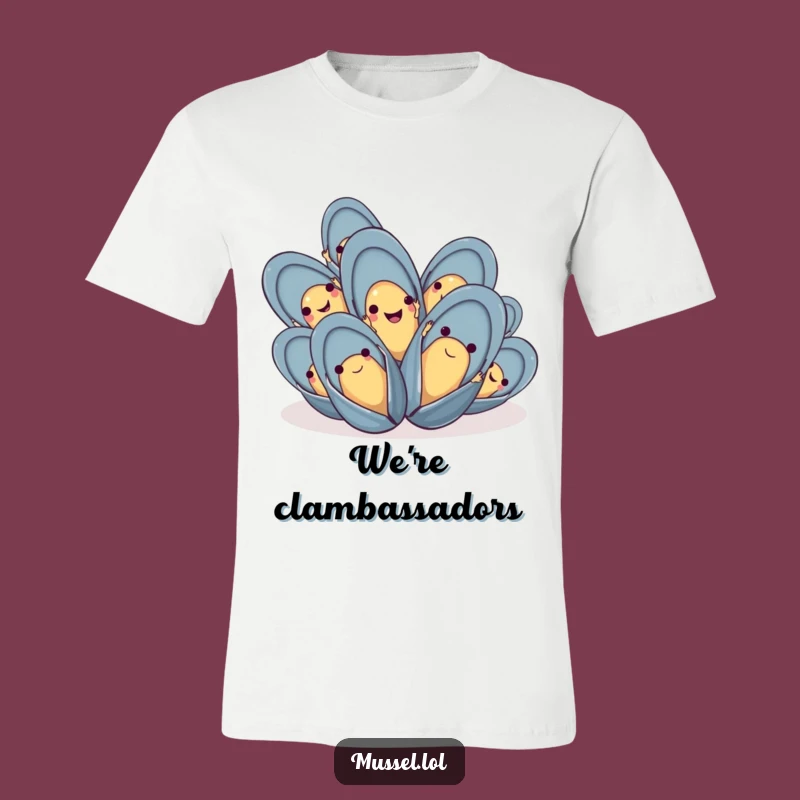 Funny Waving Mussels Tee: Group Hug of Happiness Shirt Gift