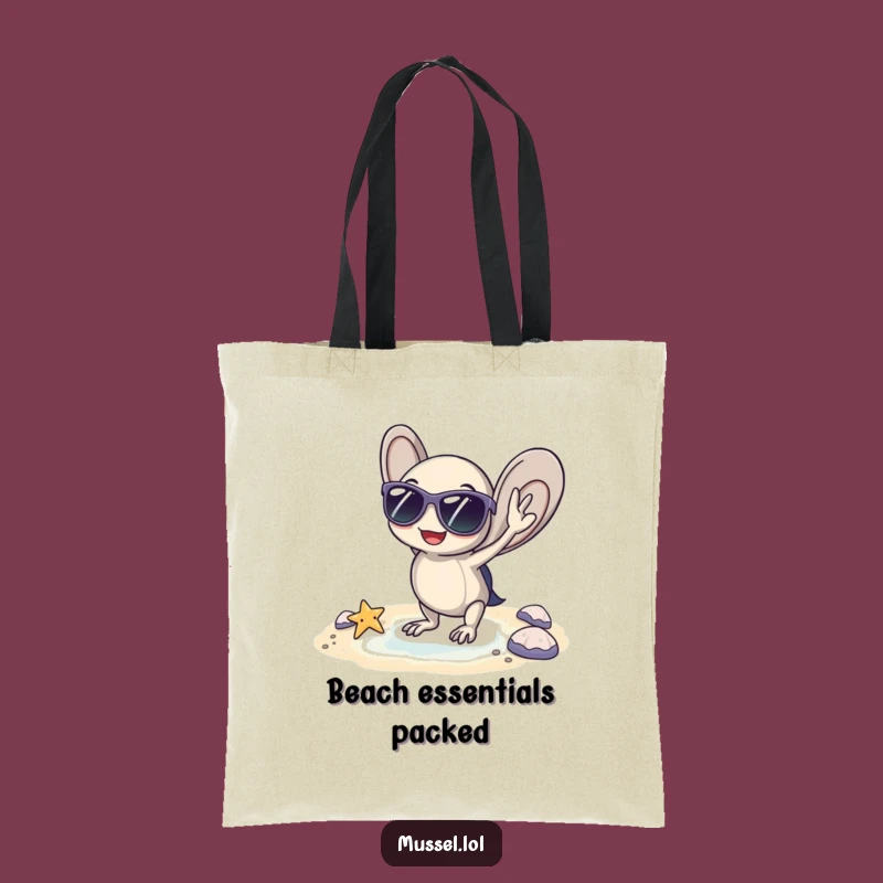 Funny Beach Mussel Tote Bag: Cool Character Carry-All, Great Summer Gift