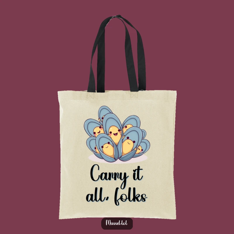 Funny Waving Mussels Tote Bag: Carry Your Happiness Everywhere Gift