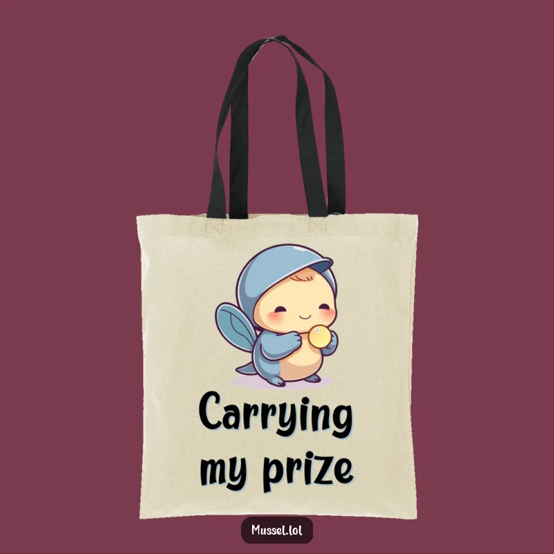 Funny Pearl Mussel Tote Bag: Treasured Find, Shiny Pearl, Elegant Carry-All