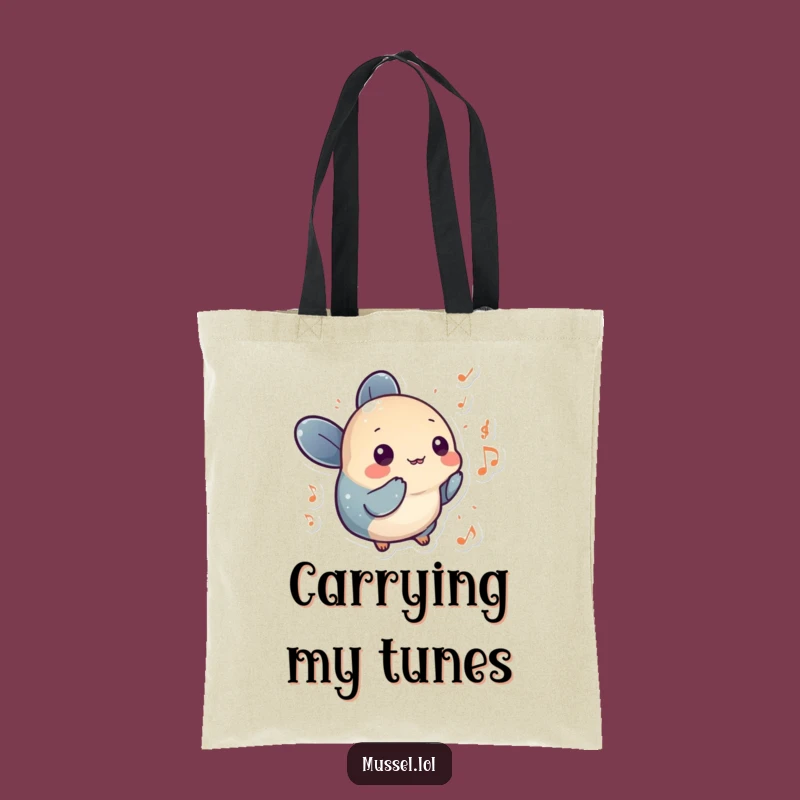 Funny Musical Mussel Tote Bag: Carry Your Tune