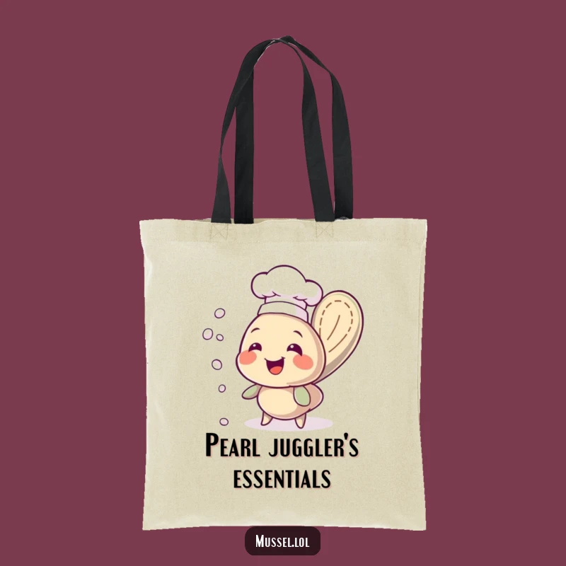 Funny Chef Mussel Tote Bag: Carry Your Laughs and Pearls in Style