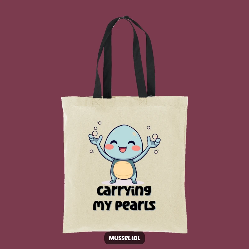 Funny Giggling Mussel Tote Bag: Carry Your Shine and Smiles!